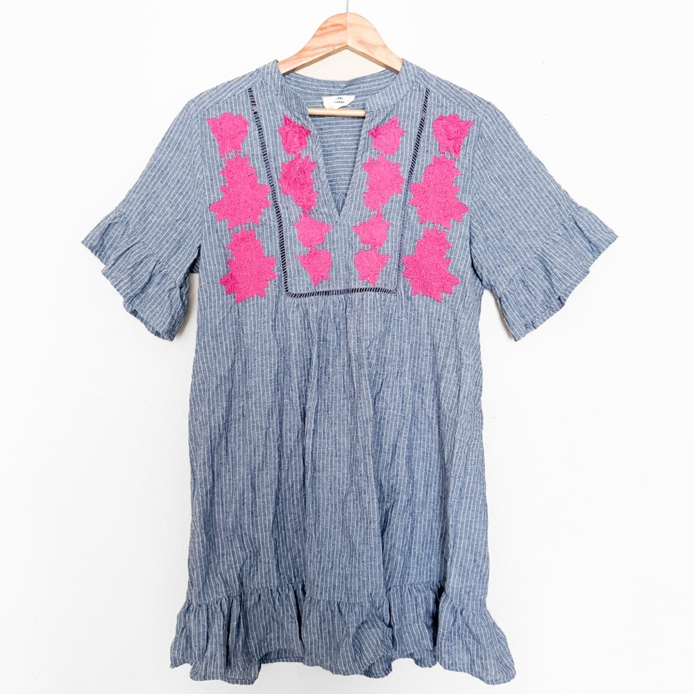 Entro Striped Blue Dress